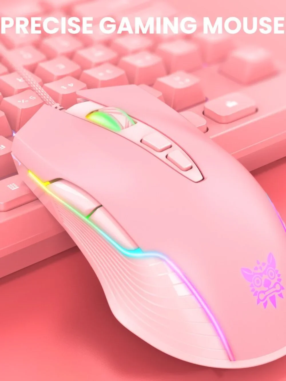 Gamer Cute RGB 6400 DPI Wired Gaming Mouse Breathing LED Optical USB 7 Buttons